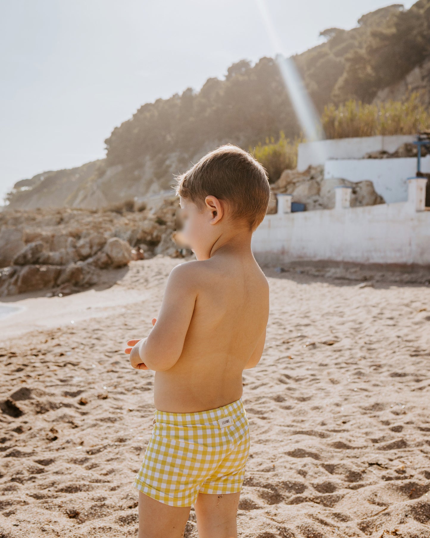 Bóxer Niño Vichy Amarillo