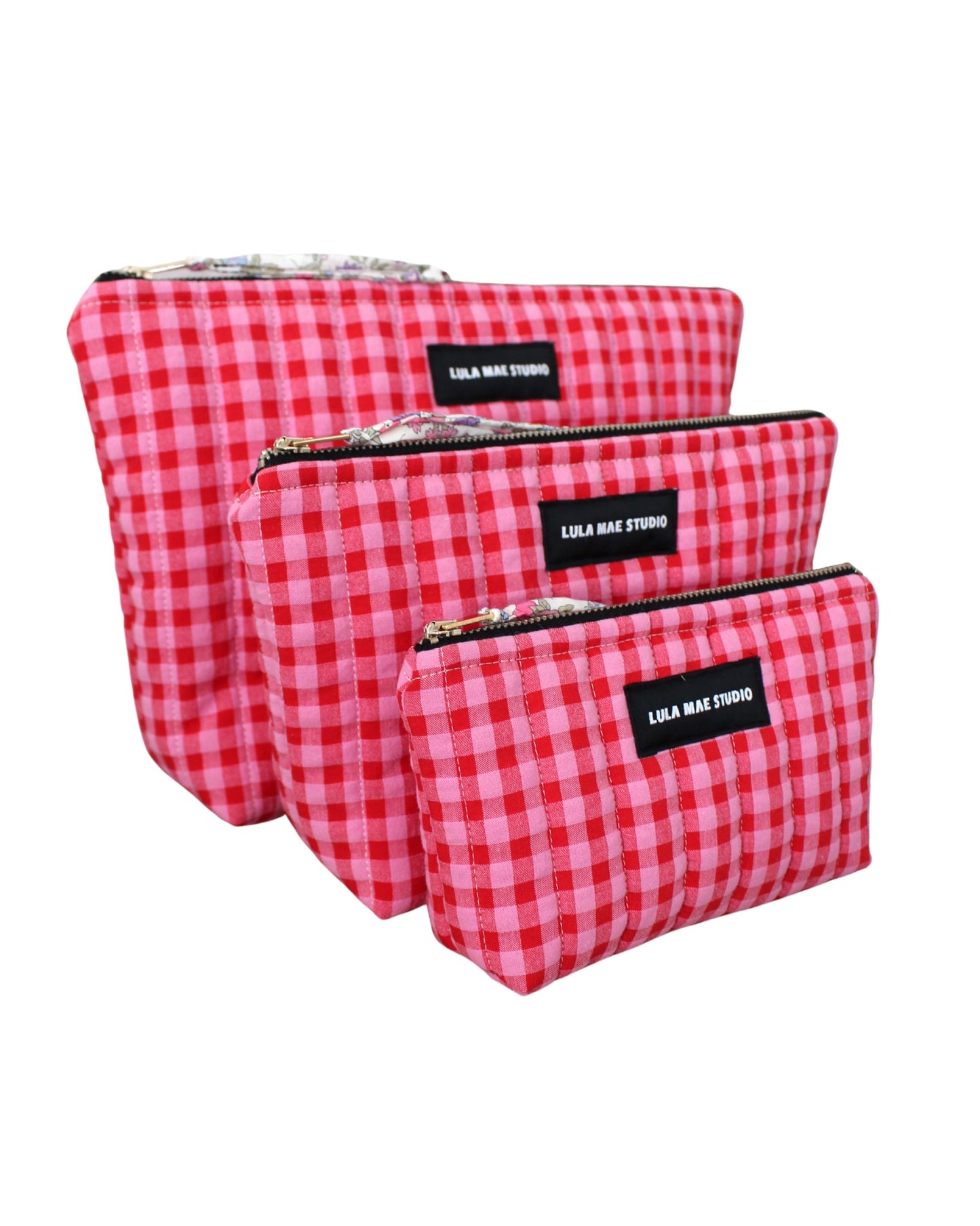 Neceser Vichy Rojo y Rosa