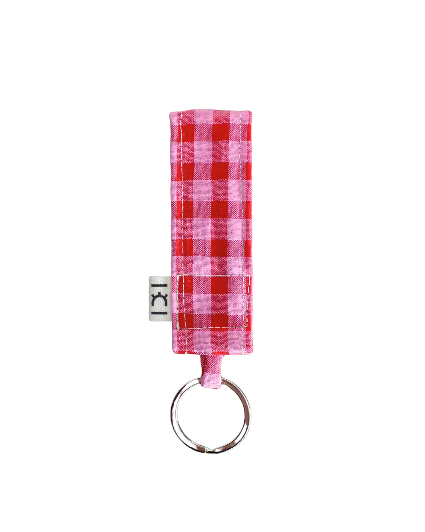 Llavero Vichy Rojo y Rosa