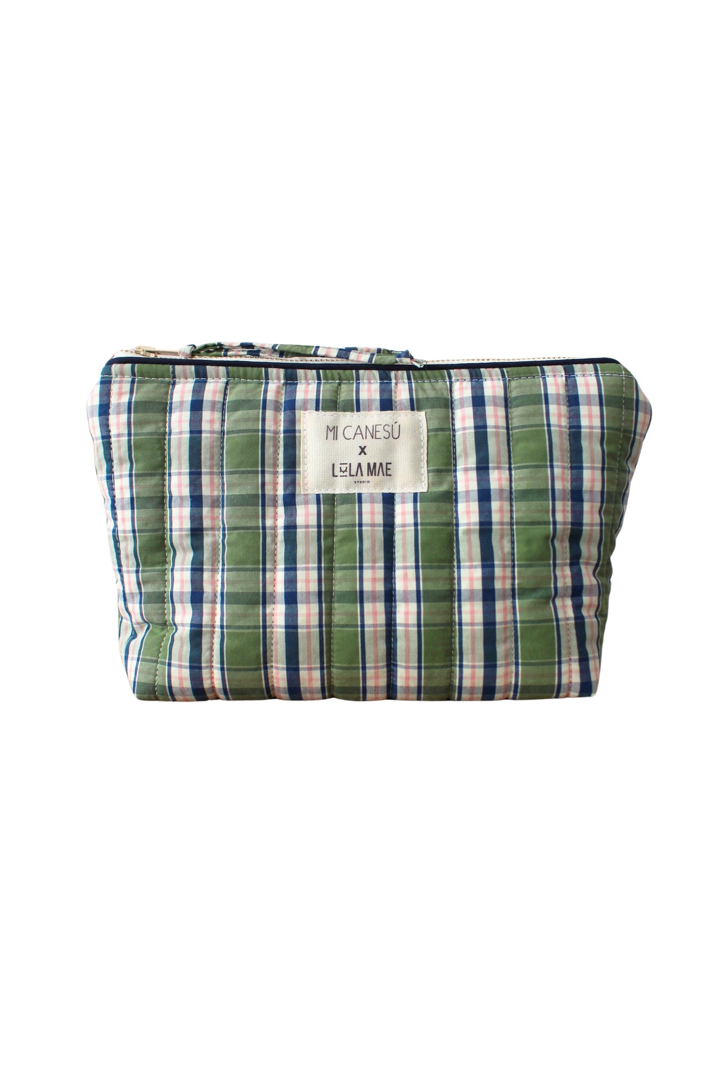 Neceser Pequeño Tartán Verde