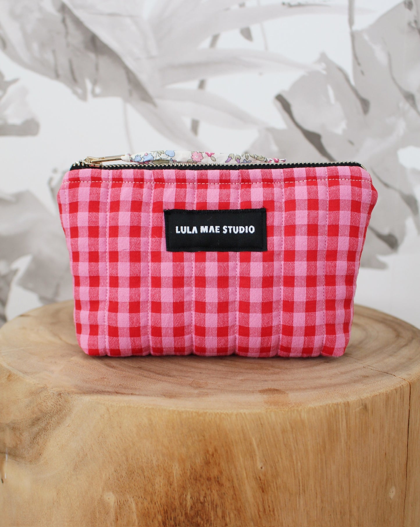 Neceser Vichy Rojo y Rosa