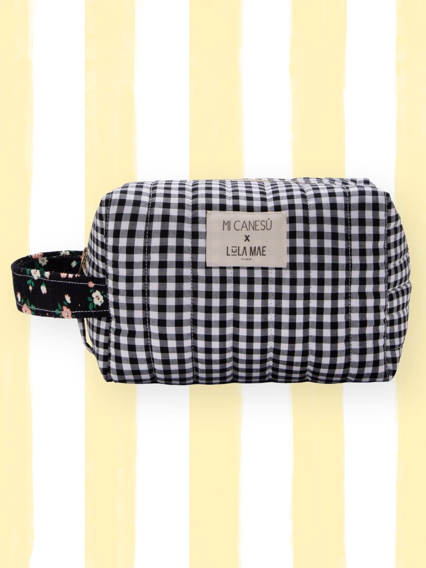 Neceser Cuadrado Vichy Negro