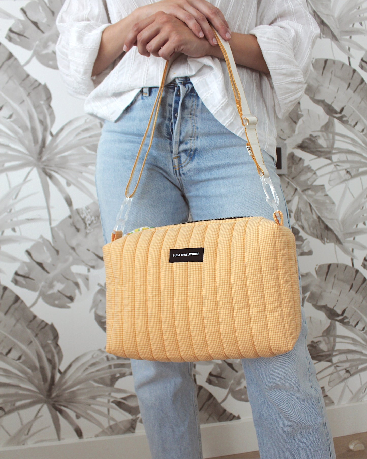 Bolso Bandolera Vichy Vainilla