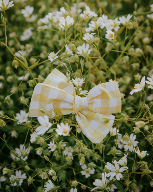 Lazo Estampado Vichy Amarillo