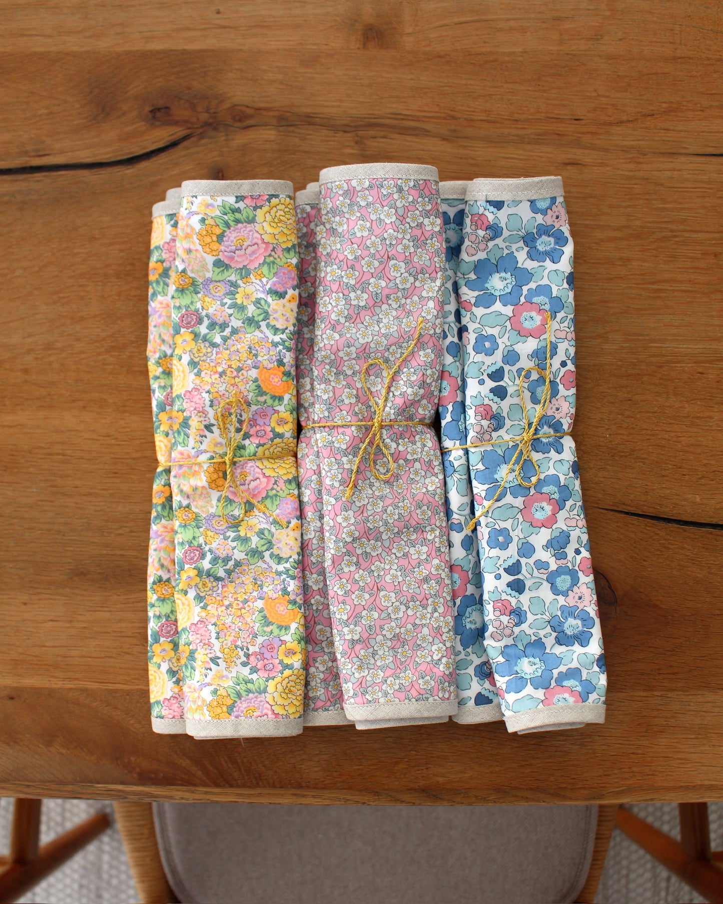 Pack individuales Liberty Elysian y Maxi Vichy Rosa