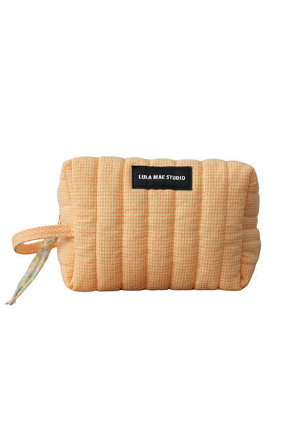 Neceser Cuadrado Vichy Vainilla