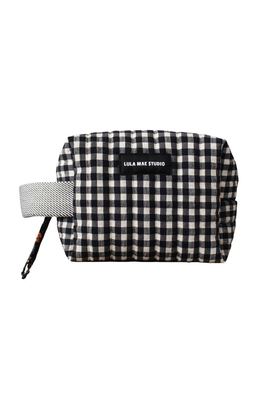 Neceser Cuadrado Vichy Negro