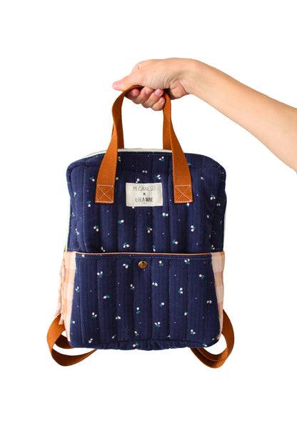 Mochila Pequeña Miniflor Rainy y Vichy Cinnamon