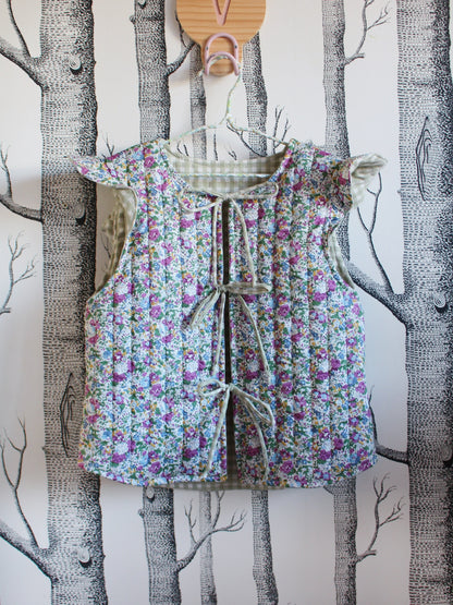 Chaleco Niña Liberty Clare Aude y Vichy Tea