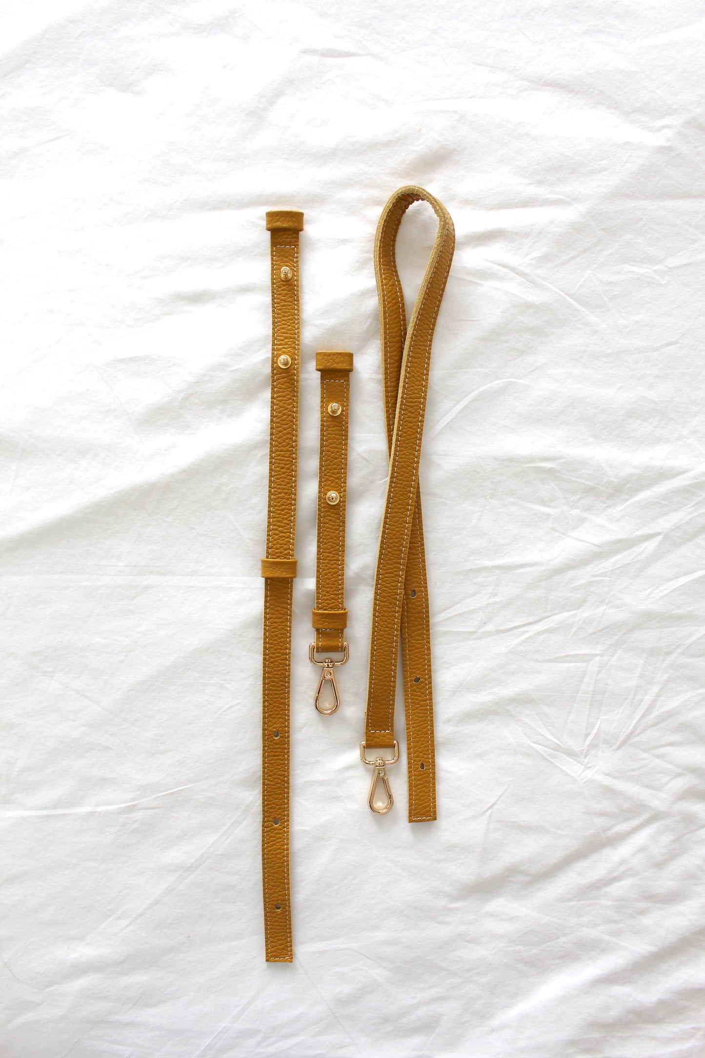 Correa Bandolera en piel Cúrcuma Multiposición