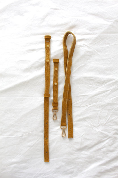 Correa Bandolera en piel Cúrcuma Multiposición