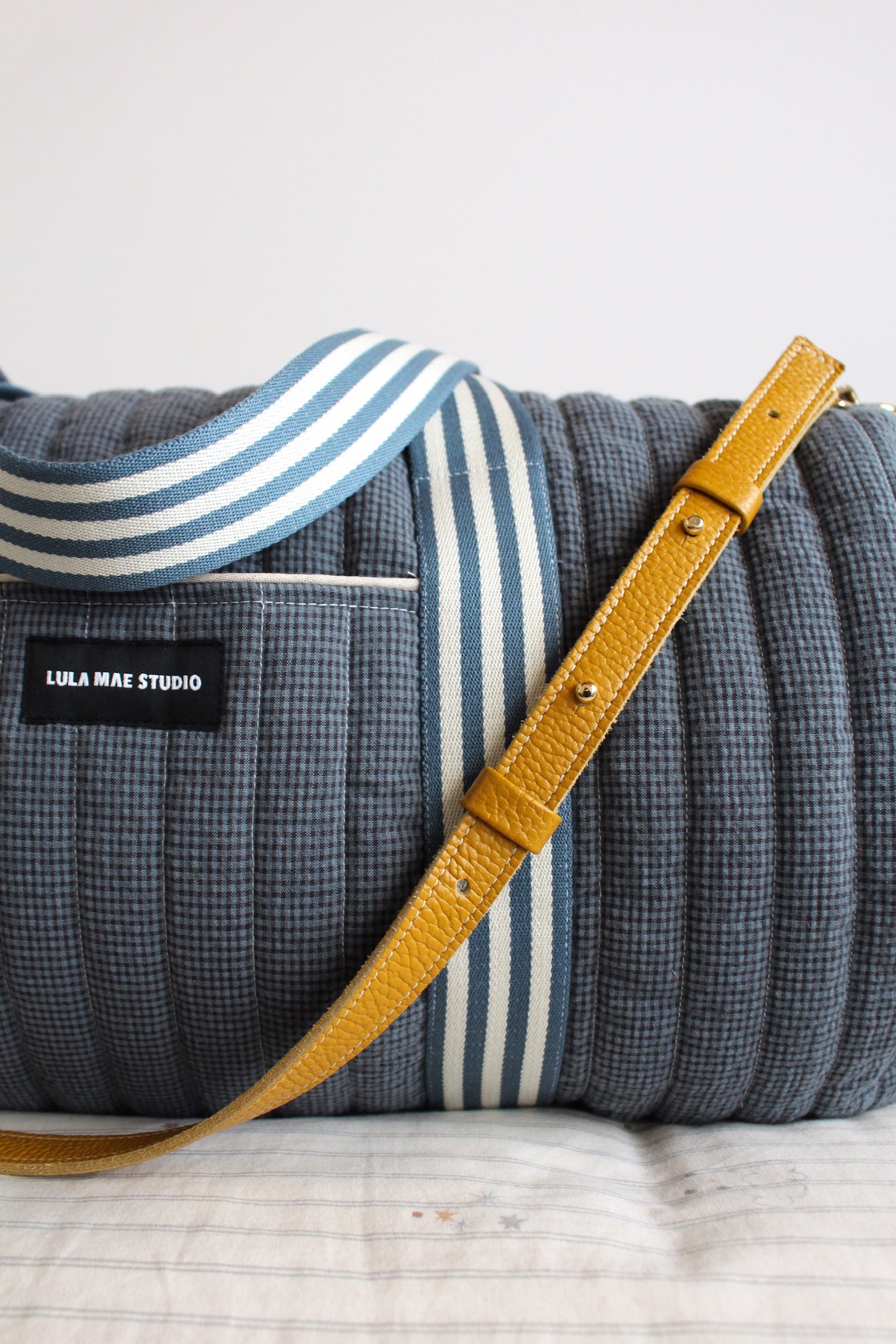 Correa Bandolera en piel Cúrcuma Multiposición