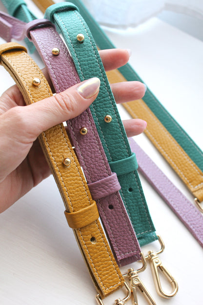 Correa Bandolera en piel Cúrcuma Multiposición