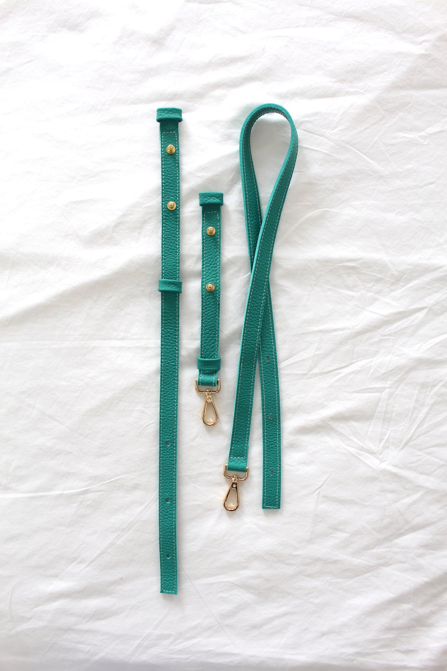 Correa Bandolera en piel Turquesa Multiposición