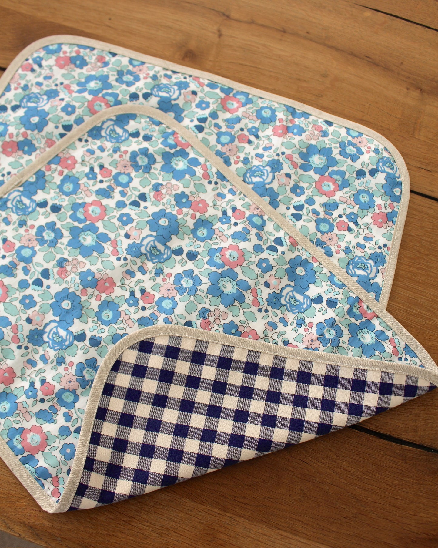 Pack individuales Liberty Betsy Azul y Vichy Navy