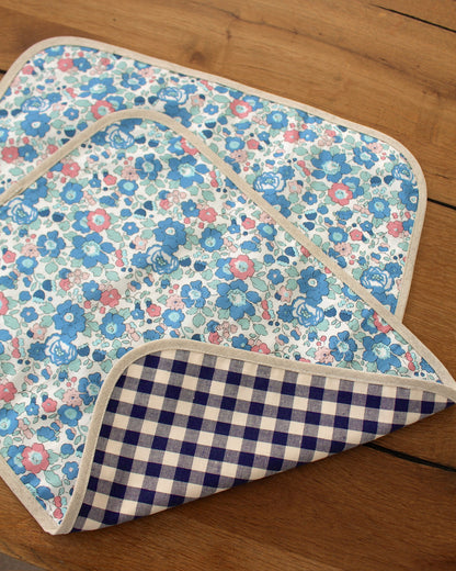 Pack individuales Liberty Betsy Azul y Vichy Navy